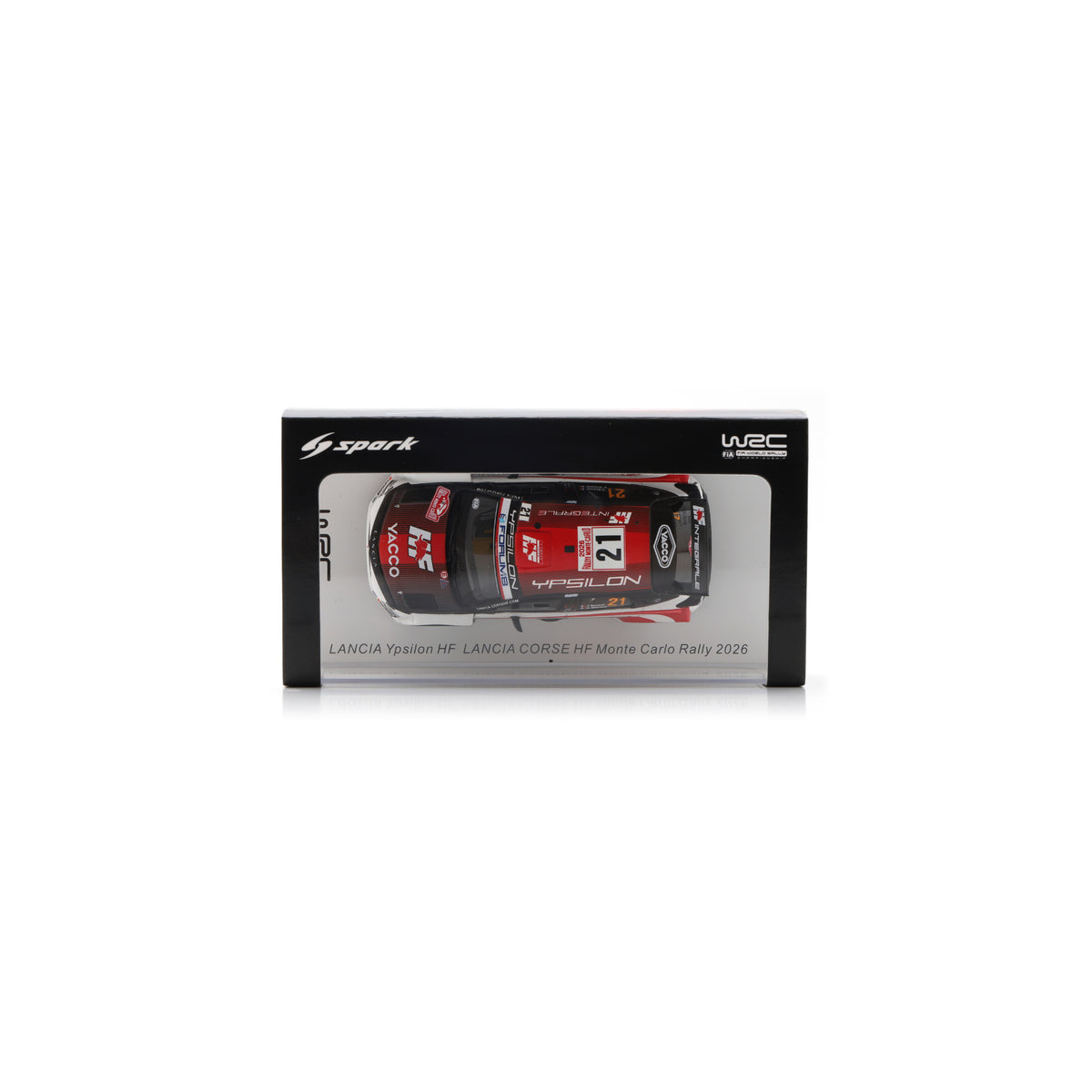 Spark S6923 1:43 - LANCIA Ypsilon HF N°21 LANCIA CORSE HF Rallye Monte Carlo 2026 Y. Rossel - A. Dunand