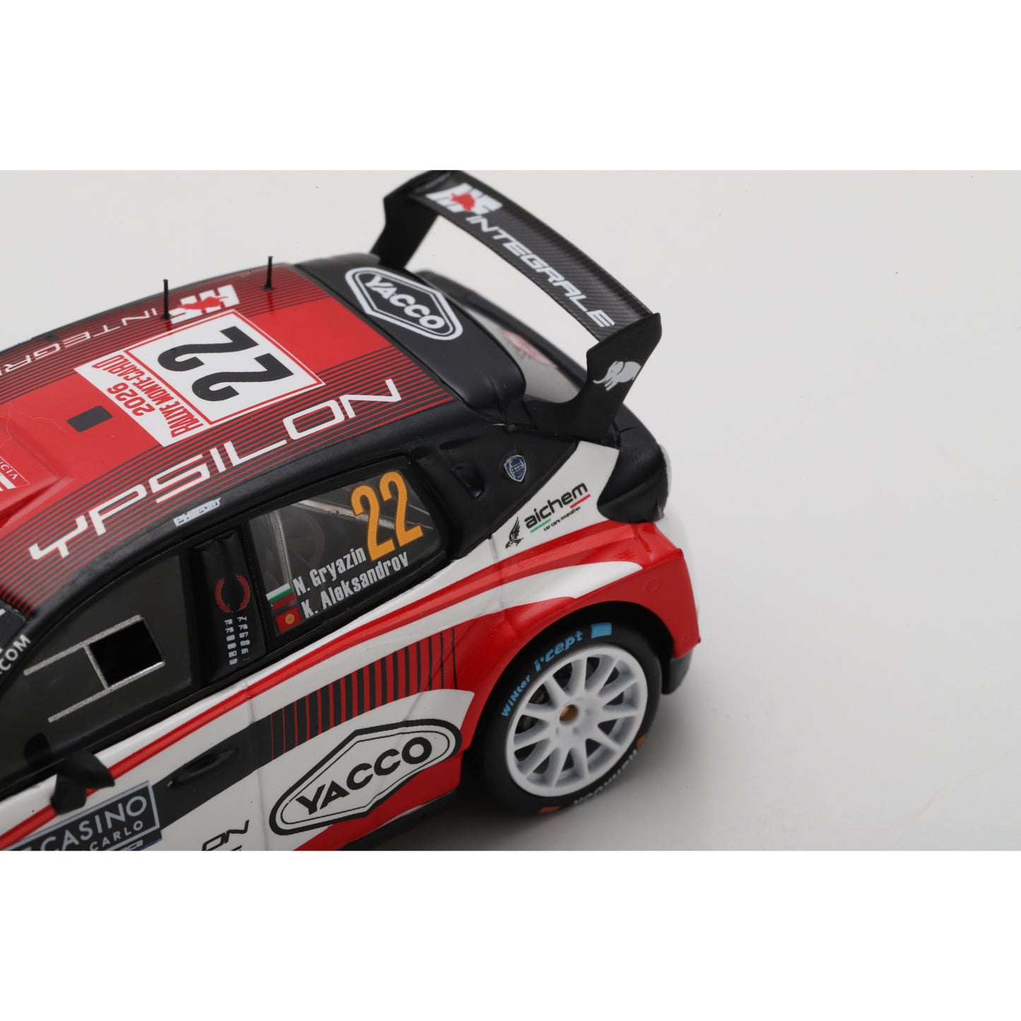 Spark S6924 1:43 - LANCIA Ypsilon HF N°22 LANCIA CORSE HF Rallye Monte Carlo 2026 N. Gryazin - K. Aleksandrov