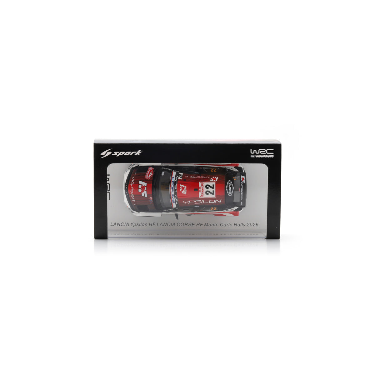 Spark S6924 1:43 - LANCIA Ypsilon HF N°22 LANCIA CORSE HF Rallye Monte Carlo 2026 N. Gryazin - K. Aleksandrov