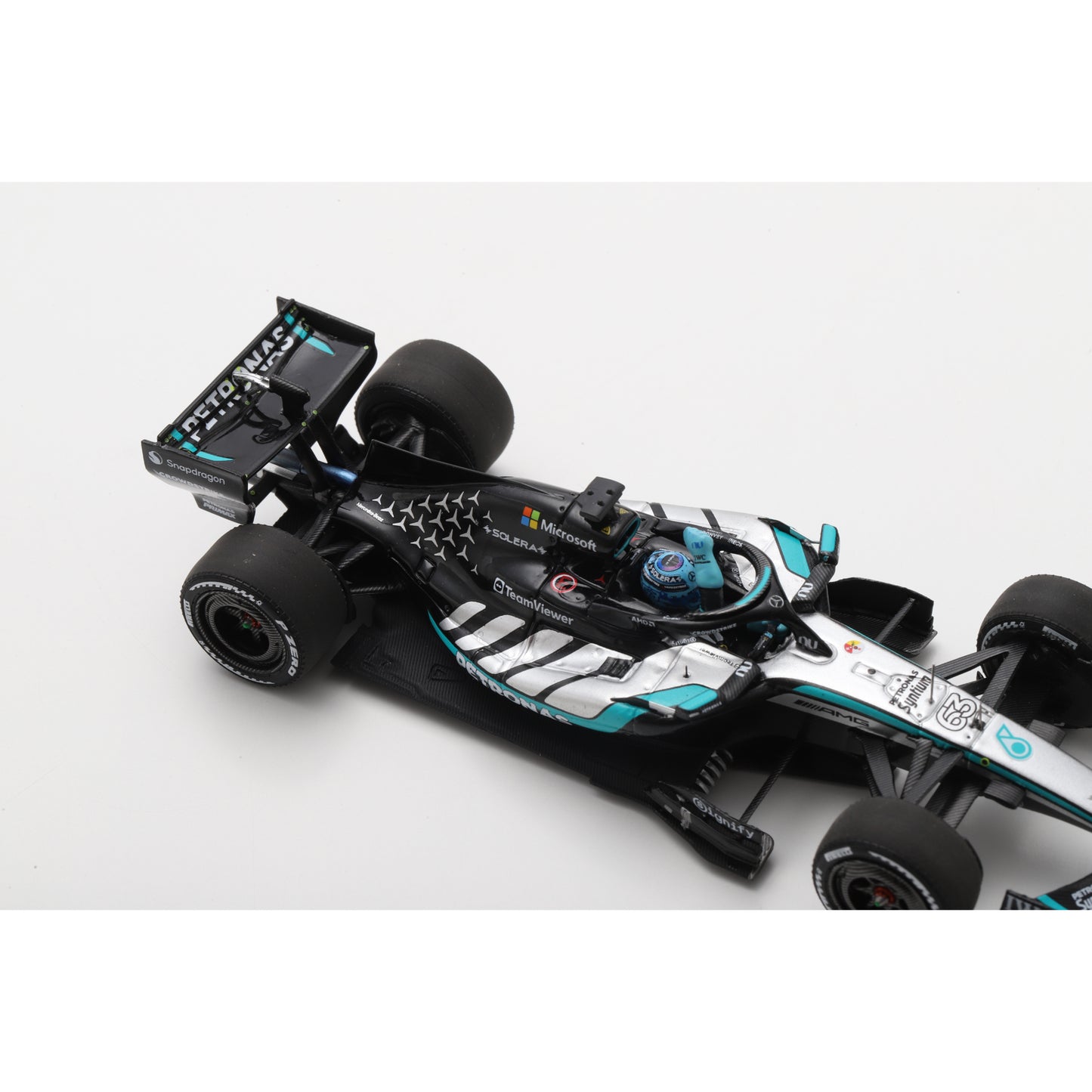 Spark S9380 1:43 - Mercedes-AMG PETRONAS Formula One Team W17 No.63 Winner Australian GP 2026 George Russell With pit board