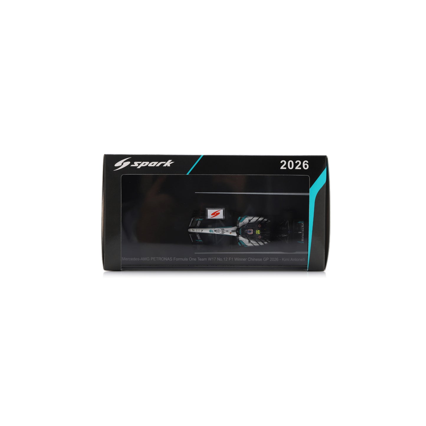 Spark S9381 1:43 - Mercedes-AMG PETRONAS Formula One Team W17 No.12 Winner Chinese GP 2026 Kimi Antonelli Bigger base plate & pit board