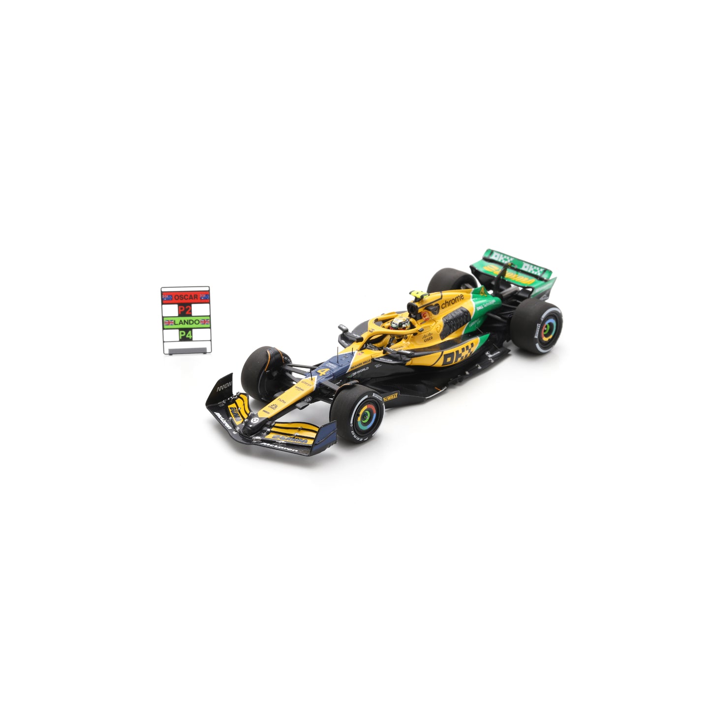 Spark S9538 1:43 - McLaren Formula 1 Team MCL38 No.4 4th Monaco GP 2024 Lando Norris