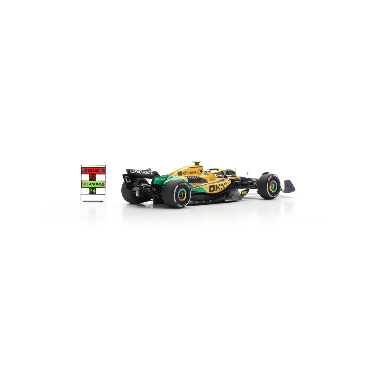 Spark S9538 1:43 - McLaren Formula 1 Team MCL38 No.4 4th Monaco GP 2024 Lando Norris