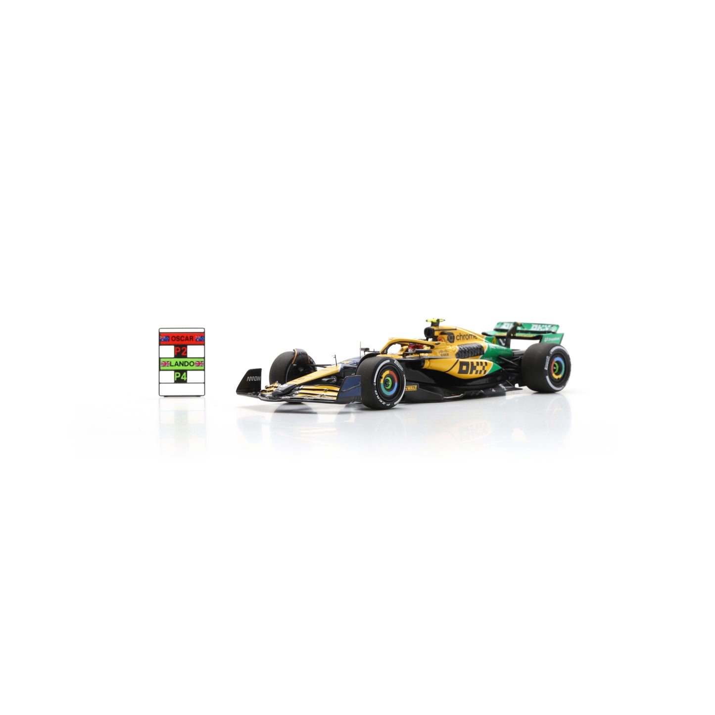Spark S9538 1:43 - McLaren Formula 1 Team MCL38 No.4 4th Monaco GP 2024 Lando Norris