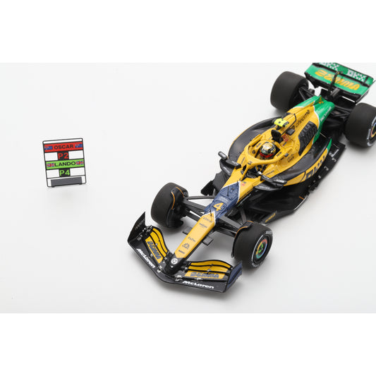 Spark S9538 1:43 - McLaren Formula 1 Team MCL38 No.4 4th Monaco GP 2024 Lando Norris
