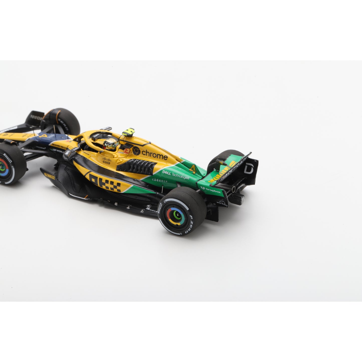 Spark S9538 1:43 - McLaren Formula 1 Team MCL38 No.4 4th Monaco GP 2024 Lando Norris