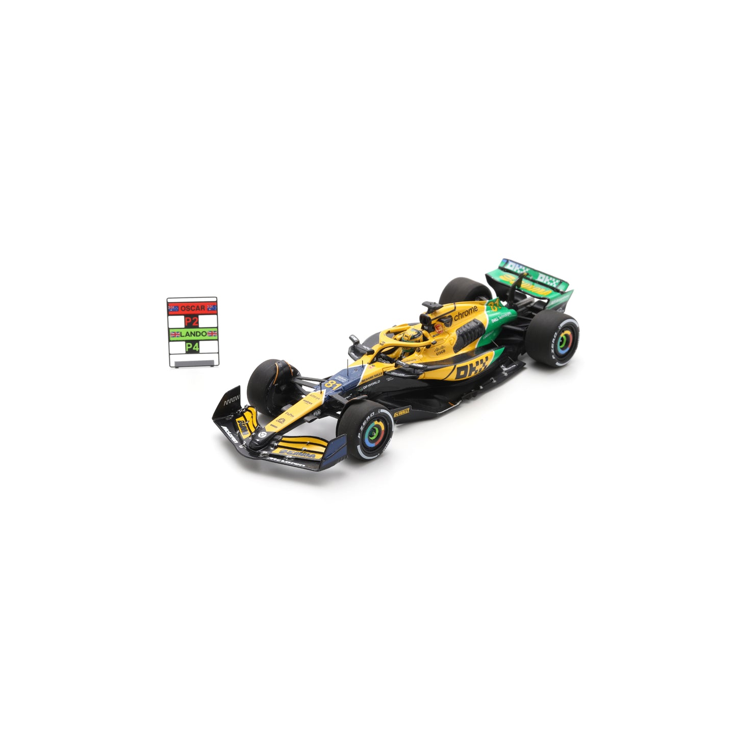 Spark S9539 1:43 - McLaren Formula 1 Team MCL38 No.81 2nd Monaco GP 2024 Oscar Piastri