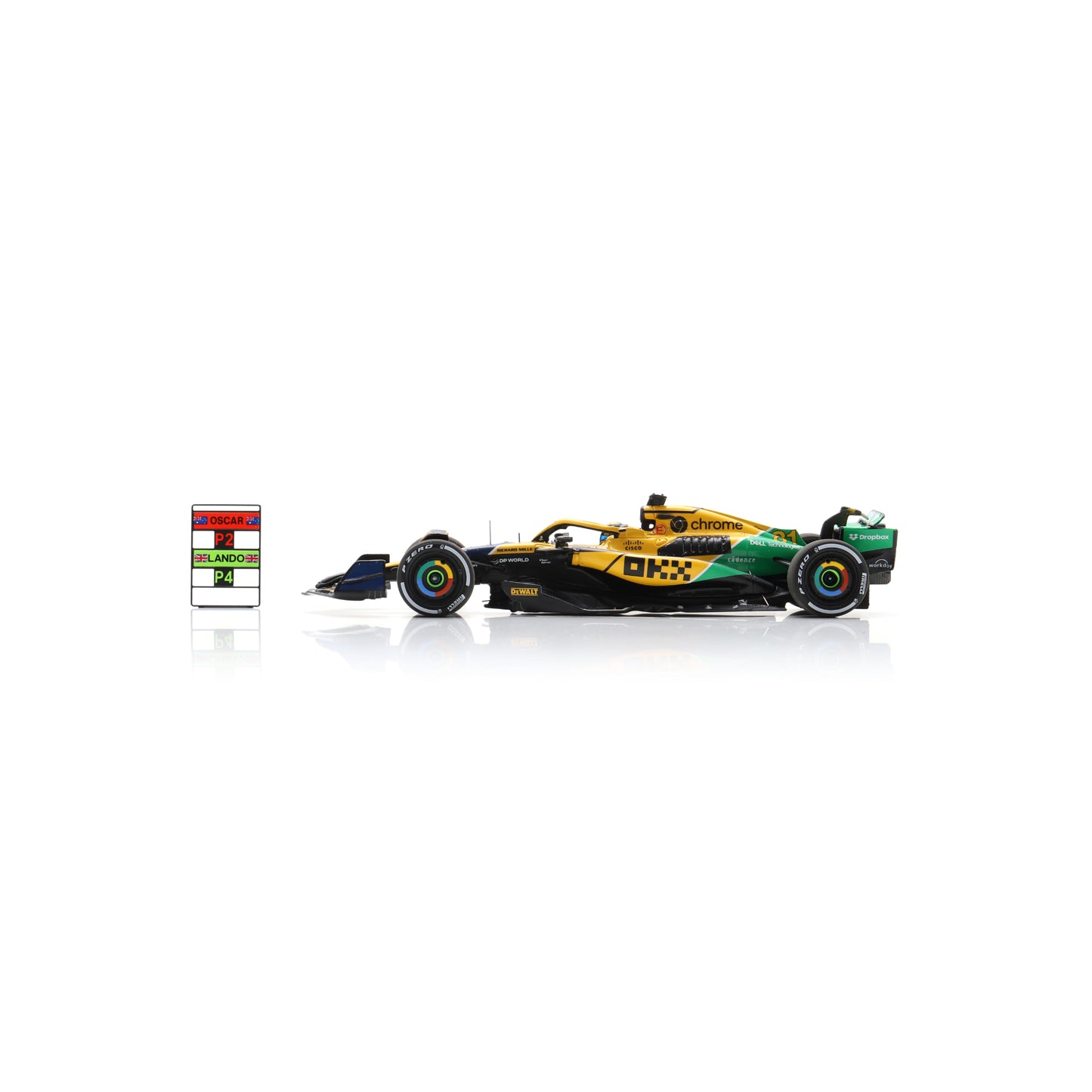Spark S9539 1:43 - McLaren Formula 1 Team MCL38 No.81 2nd Monaco GP 2024 Oscar Piastri