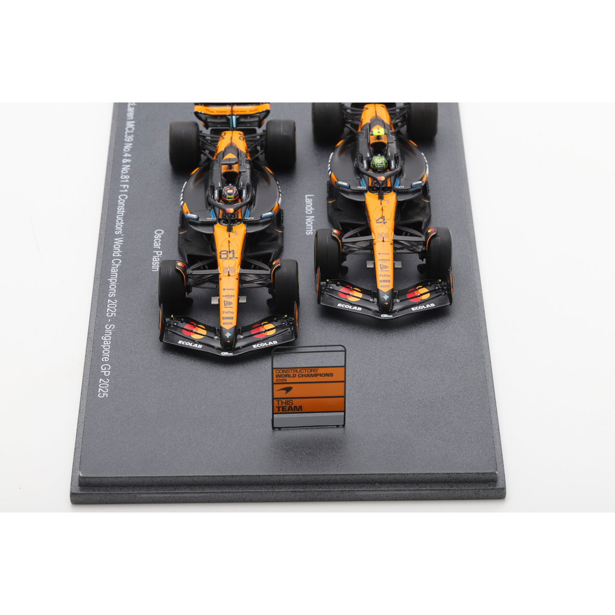 PRE-ORDER - Spark S9590 1:43 - McLaren MCL39 No.4 &amp; No.81 Formula 1 Constructors' Champion 2025 Lando Norris &amp; Oscar Piastri