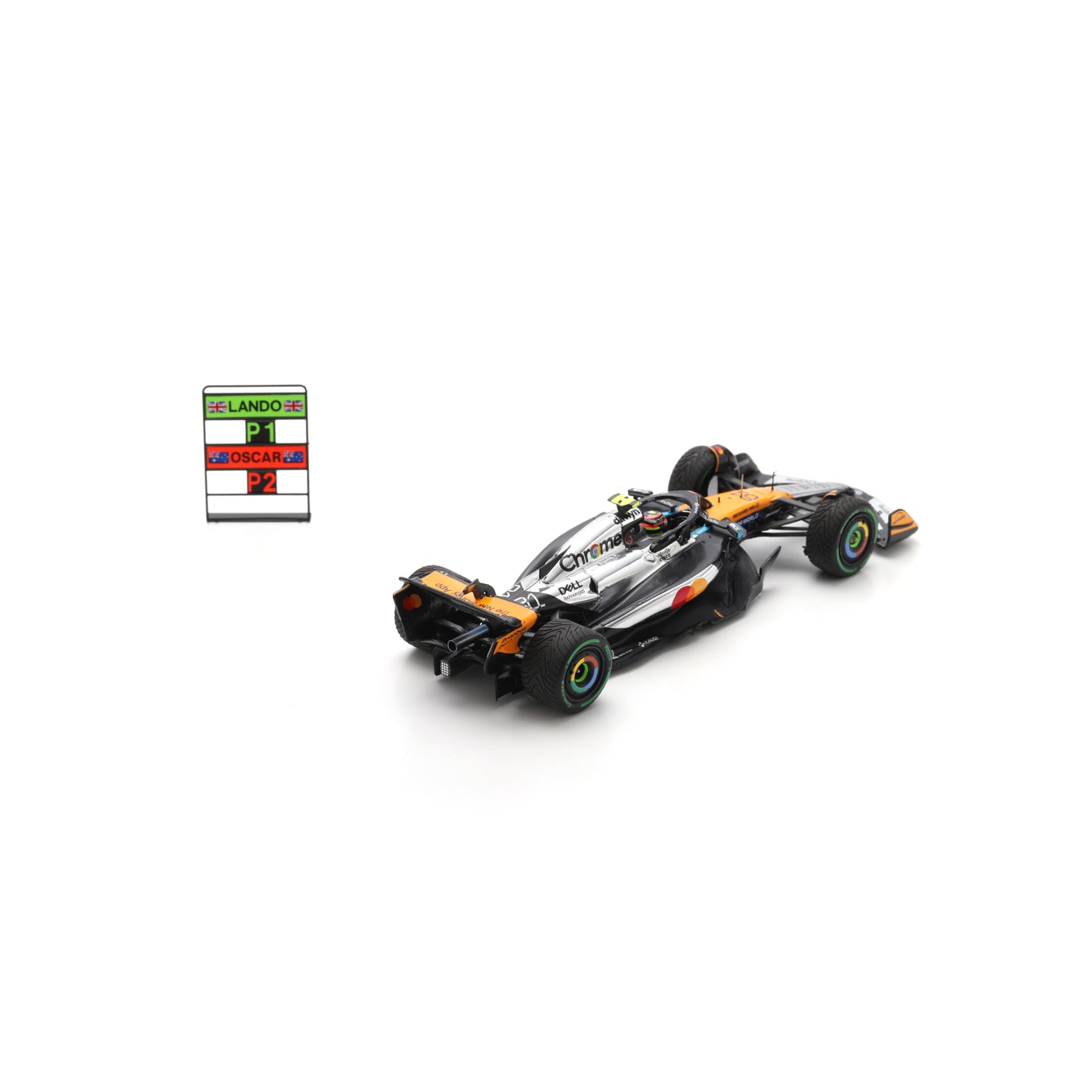 Spark S9597 1:43 - McLaren MCL39 No.81 McLaren Formula 1 Team 2nd British GP 2025 Oscar Piastri - with pit board