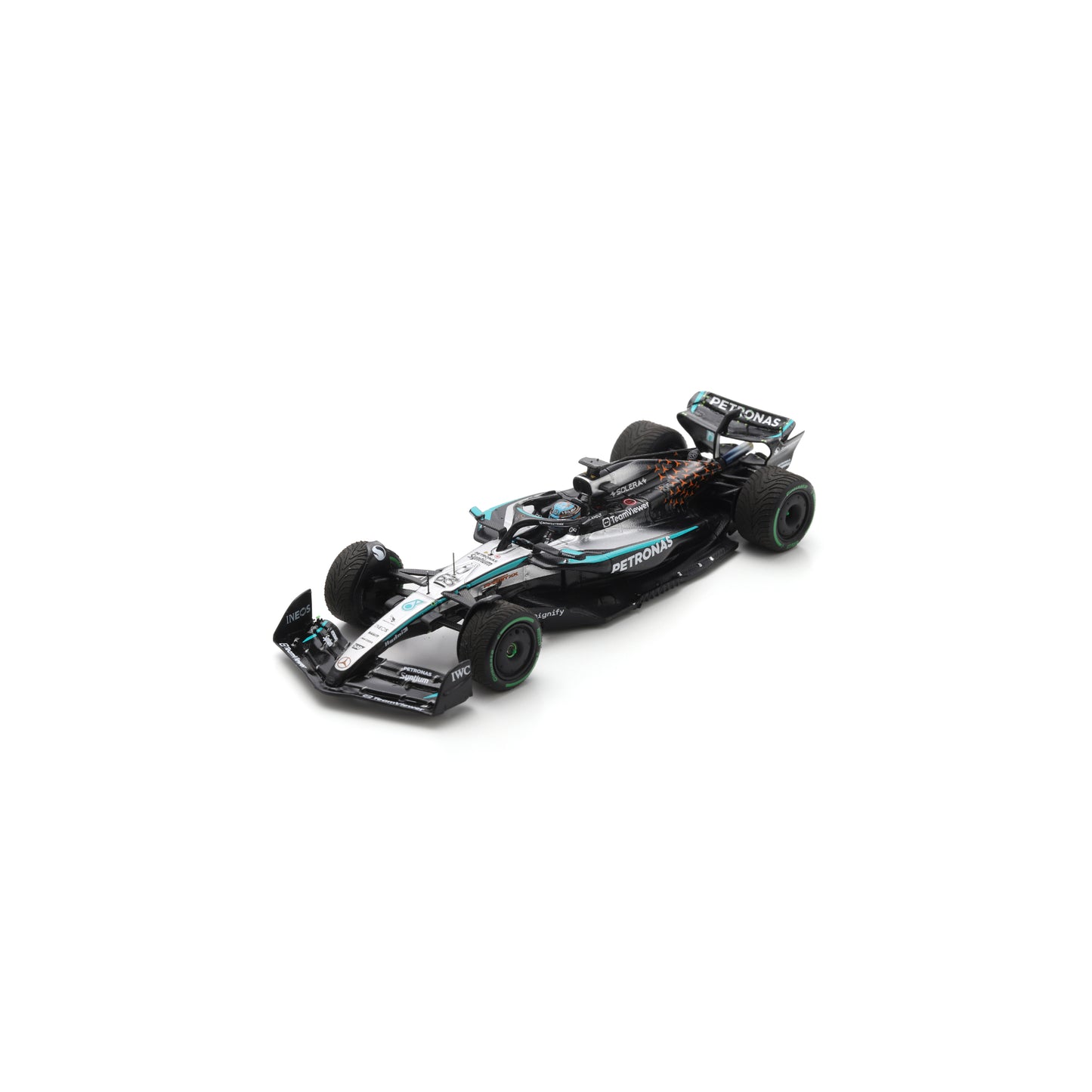 Spark S9598 1:43 - Mercedes W16 No.63 Mercedes-AMG PETRONAS Formula One Team British GP 2025 George Russell