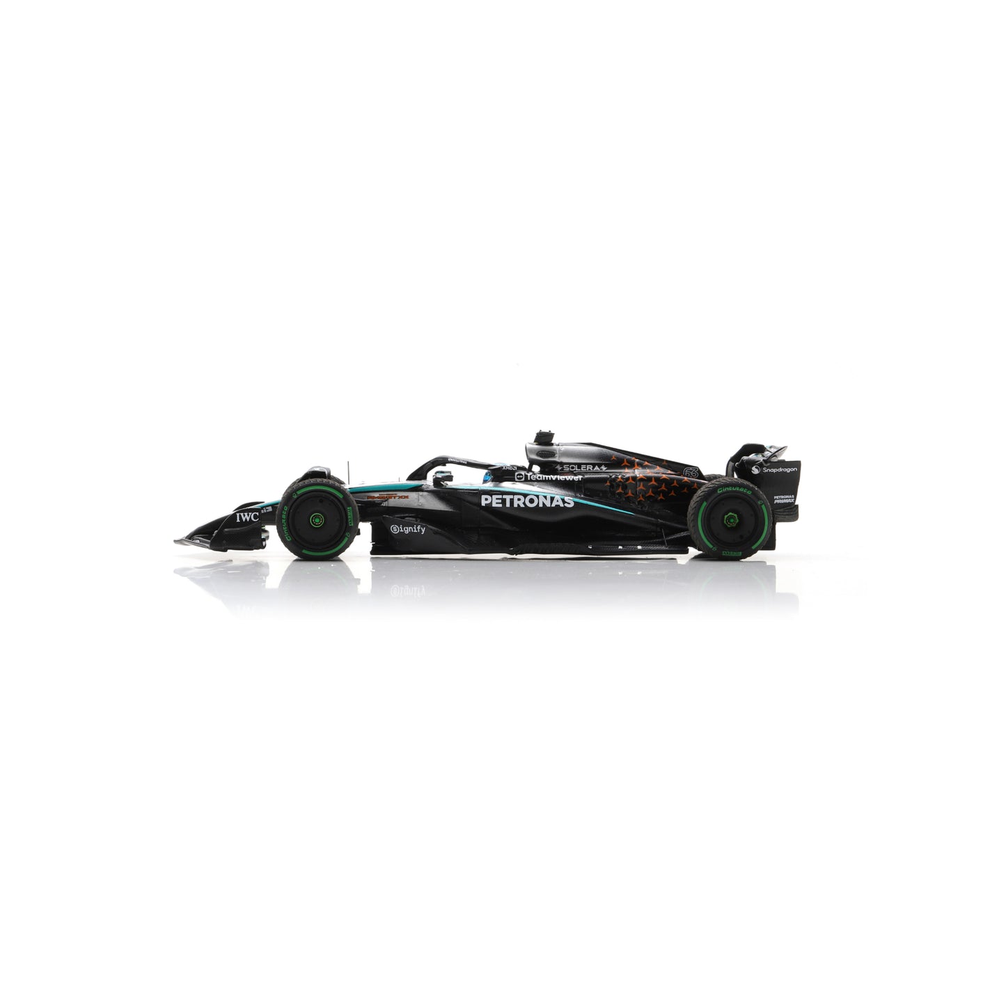 Spark S9598 1:43 - Mercedes W16 No.63 Mercedes-AMG PETRONAS Formula One Team British GP 2025 George Russell