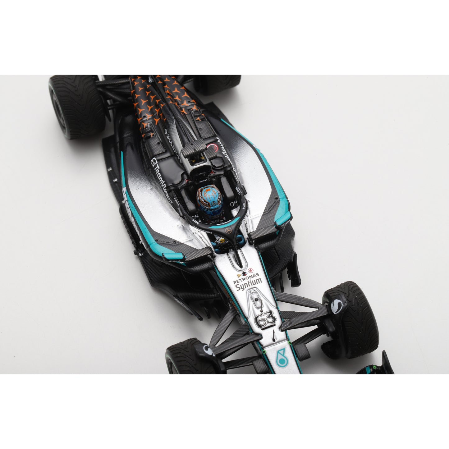 Spark S9598 1:43 - Mercedes W16 No.63 Mercedes-AMG PETRONAS Formula One Team British GP 2025 George Russell