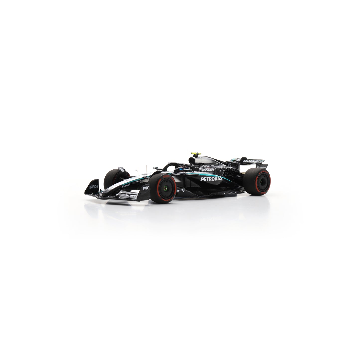 PRE-ORDER - Spark S9627 1:43 - Mercedes W16 No.12 Mercedes-AMG PETRONAS Formula One Team Sprint Qualifying Pole Miami GP 2025 Kimi Antonelli - with pit board