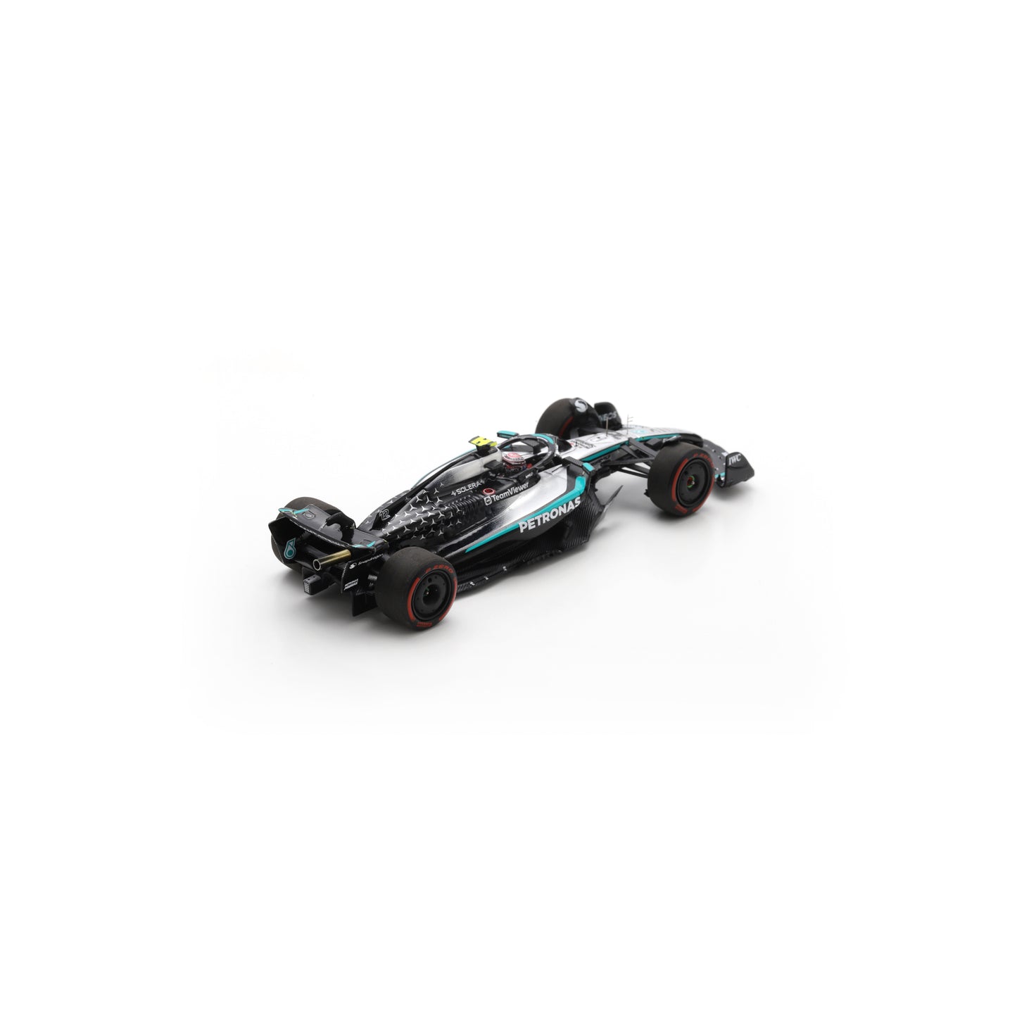 PRE-ORDER - Spark S9627 1:43 - Mercedes W16 No.12 Mercedes-AMG PETRONAS Formula One Team Sprint Qualifying Pole Miami GP 2025 Kimi Antonelli - with pit board