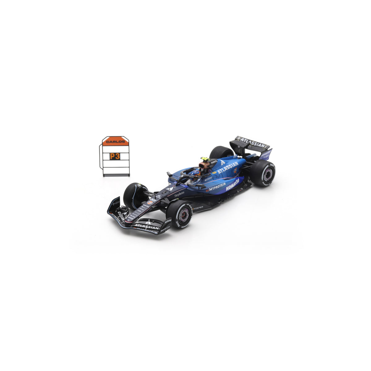 Spark S9633 1:43 - WILLIAMS FW47 N°55 Williams Racing 3rd Azerbaijan GP 2025 Carlos Sainz (with pit board)