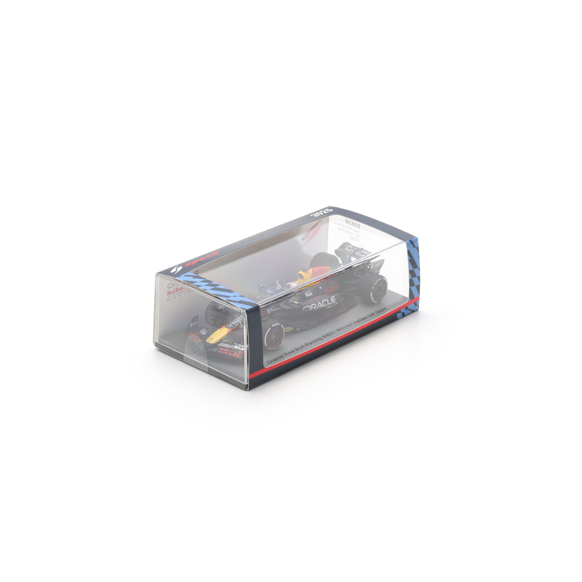 Spark S9636 1:43 - RED BULL Racing RB21 No. 1 Oracle Red Bull Racing Winner Italy GP 2025 Max Verstappen - Oracle 50 Wins (with pit board)