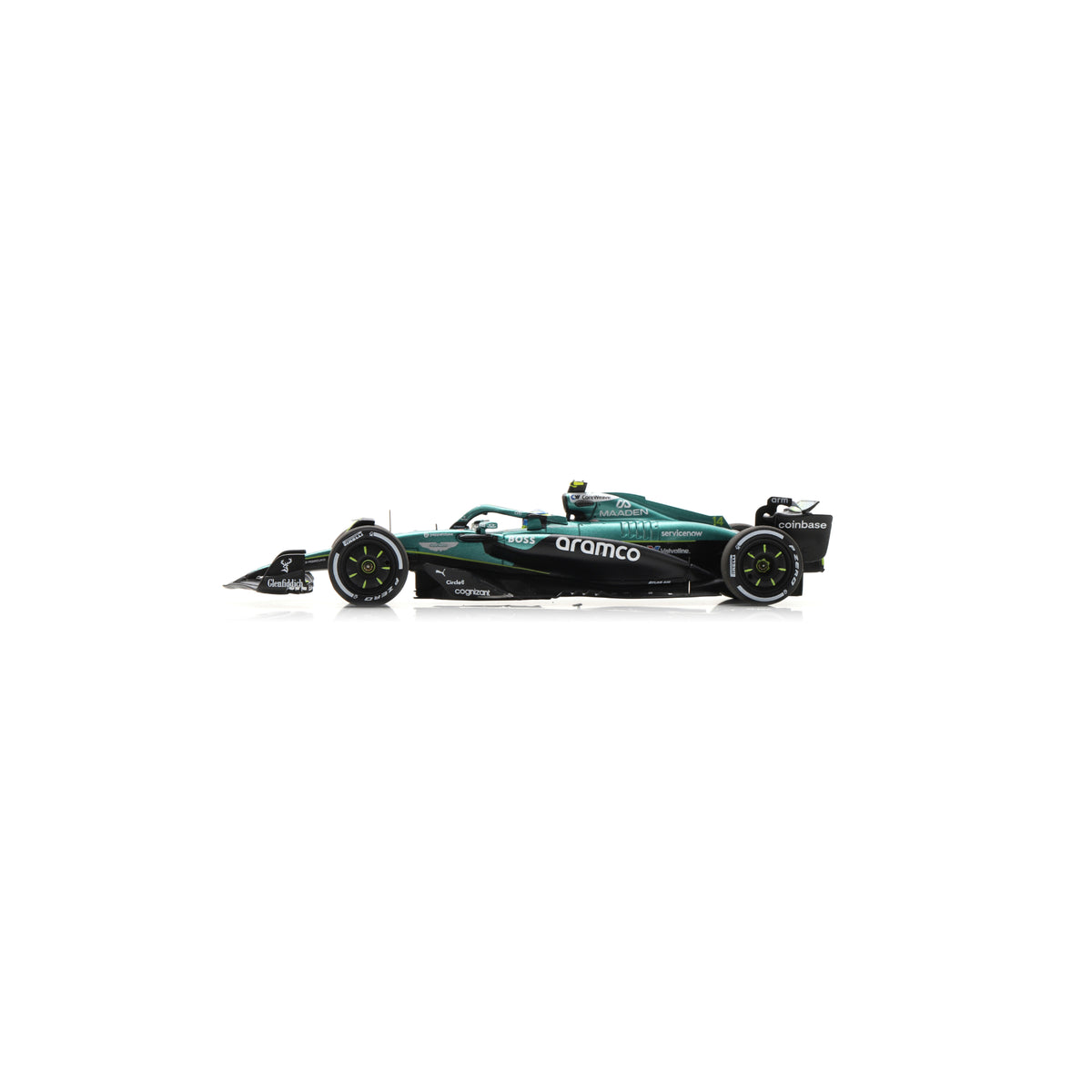 Spark S9639 1:43 - ASTON MARTIN AMR25 N°14 Aston Martin Aramco Formula One Team 5th Hungarian GP 2025 Fernando Alonso