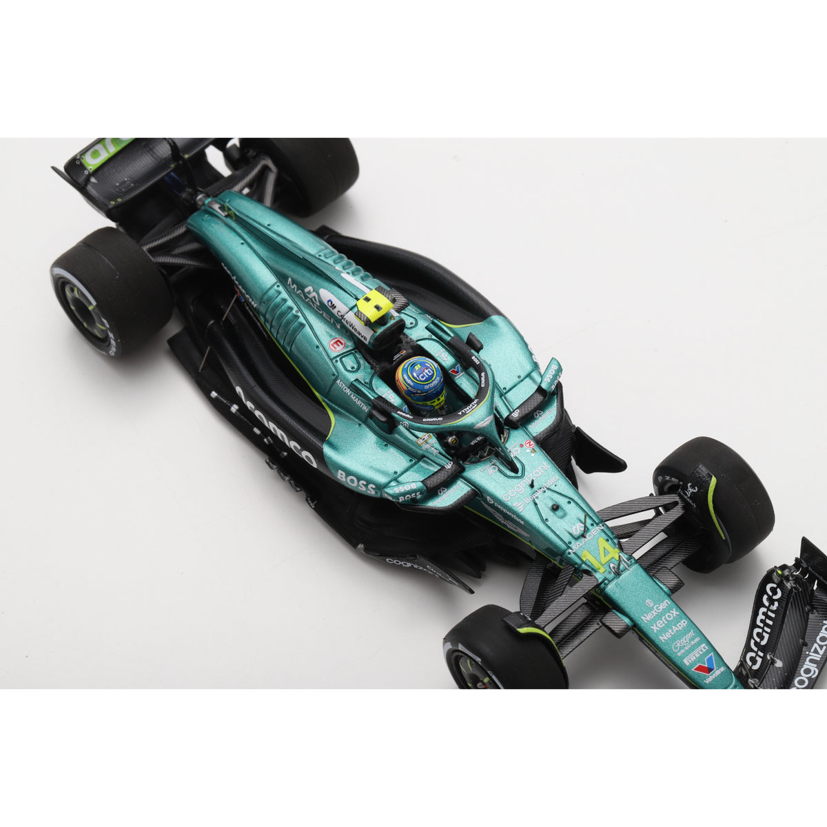 Spark S9639 1:43 - ASTON MARTIN AMR25 N°14 Aston Martin Aramco Formula One Team 5th Hungarian GP 2025 Fernando Alonso
