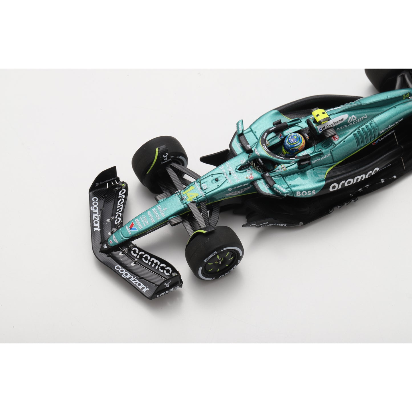 Spark S9639 1:43 - ASTON MARTIN AMR25 N°14 Aston Martin Aramco Formula One Team 5th Hungarian GP 2025 Fernando Alonso