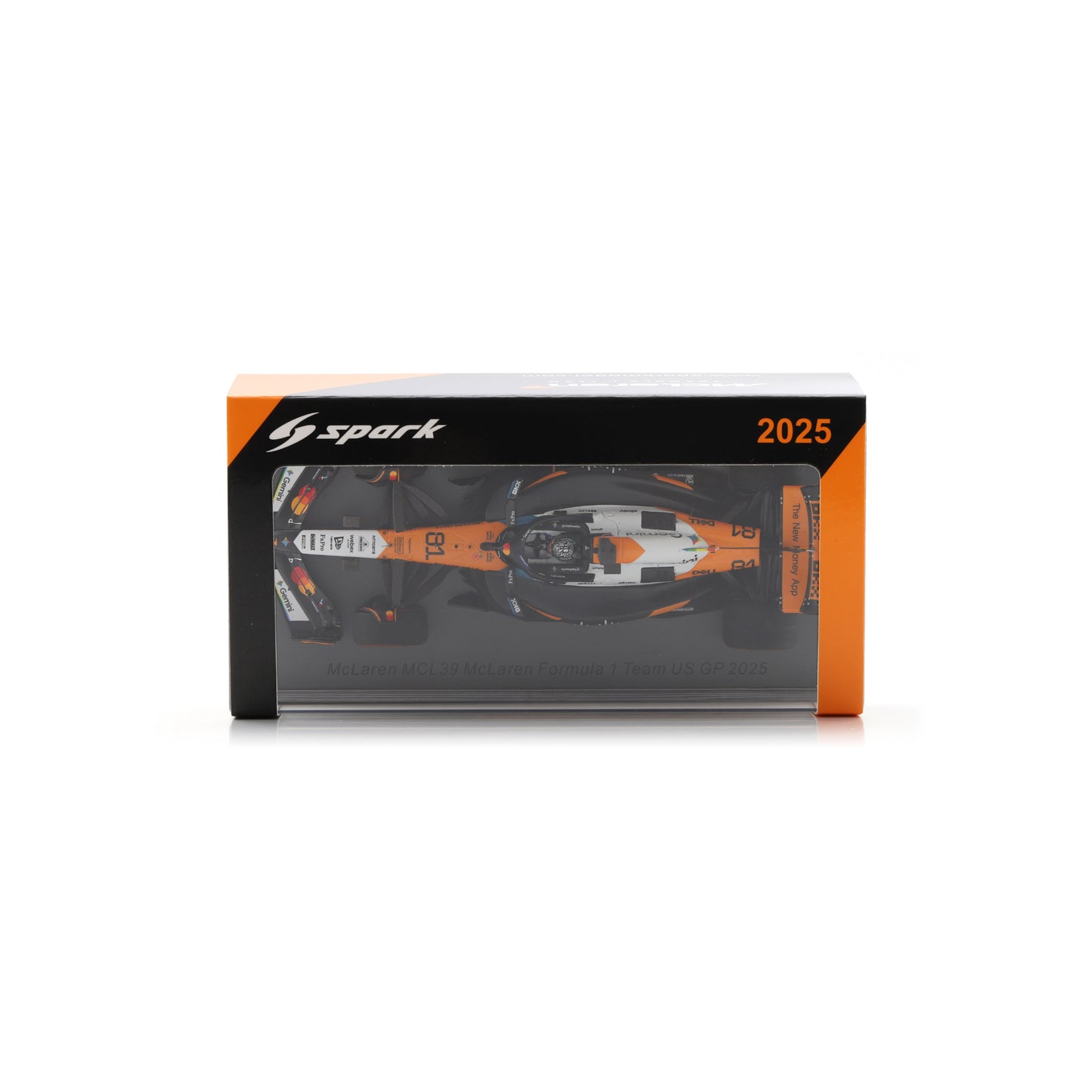 Spark S9664 1:43 - MCLAREN MCL39 N°81 McLaren Formula 1 Team US GP 2025 Oscar Piastri