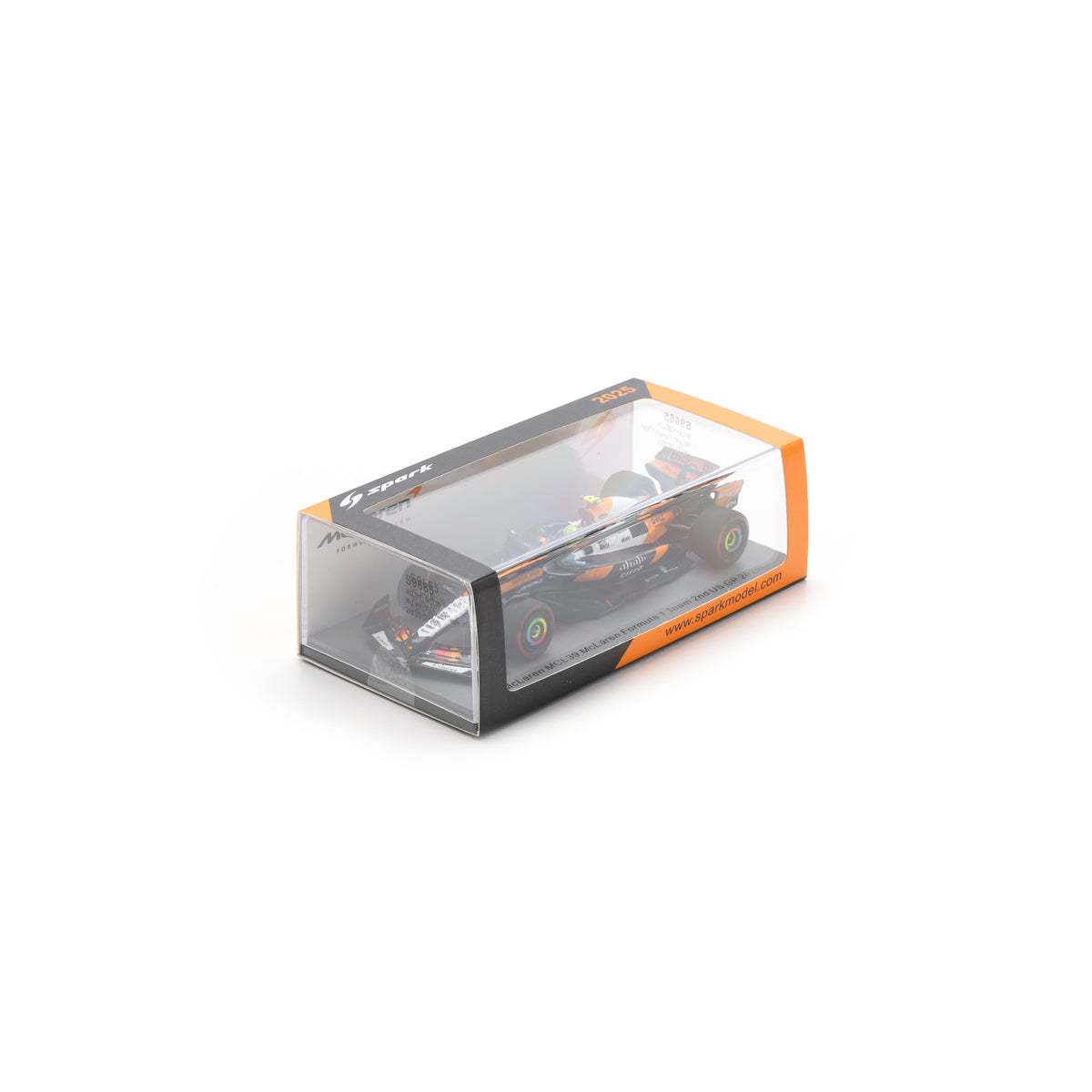 Spark S9665 1:43 - MCLAREN MCL39 N°4 McLaren Formula 1 Team 2nd US GP 2025 Lando Norris