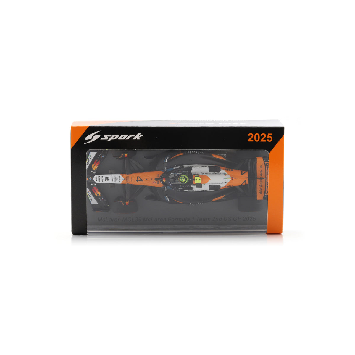 Spark S9665 1:43 - MCLAREN MCL39 N°4 McLaren Formula 1 Team 2nd US GP 2025 Lando Norris
