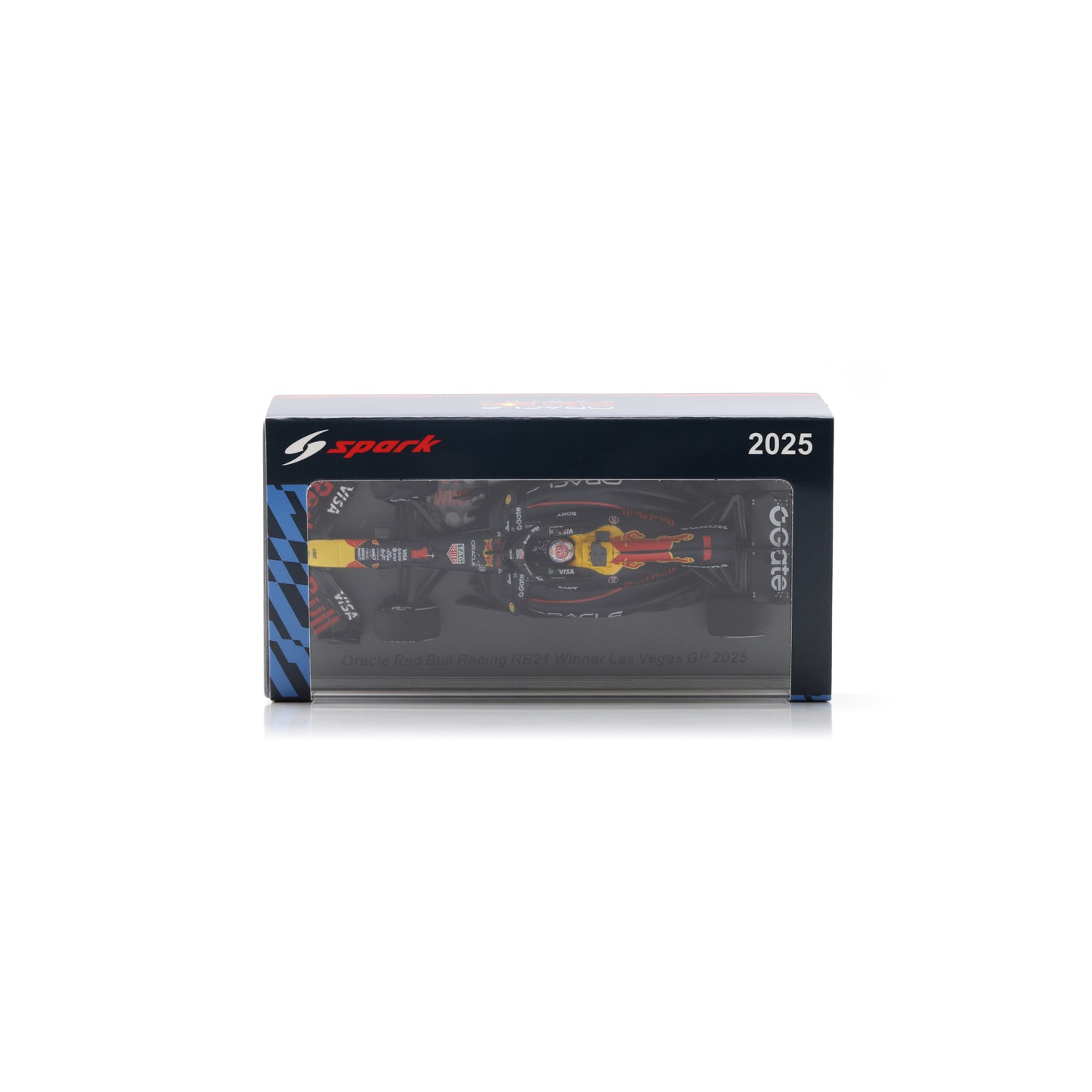 Spark S9669 1:43 - RED BULL Racing RB21 N°1 Oracle Red Bull Racing Winner Las Vegas 2025 Max Verstappen with Pit Board