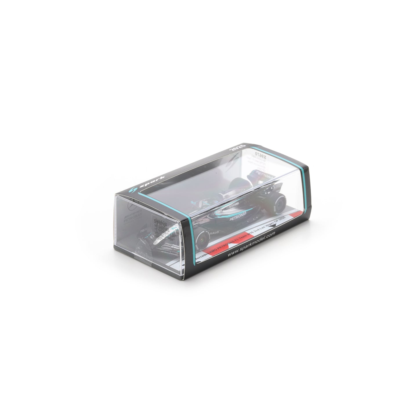 Spark S9670 1:43 - MERCEDES W16 N°63 Mercedes-AMG PETRONAS Formula One Team 2nd Las Vegas GP 2025 George Russell 150th GP