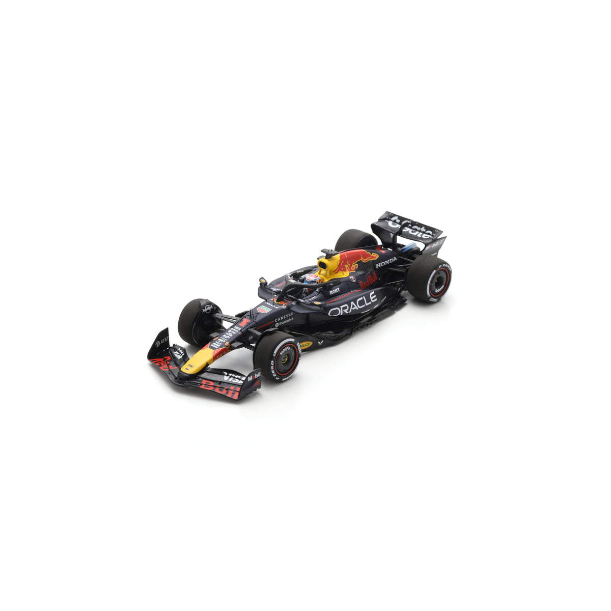 Spark S9677 1:43 - Red Bull Racing RB21 No.1 Oracle Red Bull Racing Winner Abu Dhabi GP 2025 Max Verstappen (with pit board)