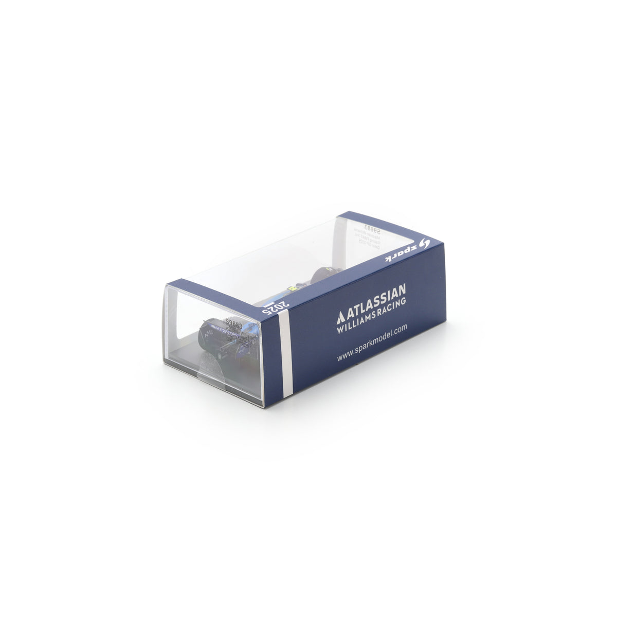 Spark S9683 1:43 - Atlassian Williams FW47 No.55 3rd Qatar GP 2025 Carlos Sainz (with pit board)