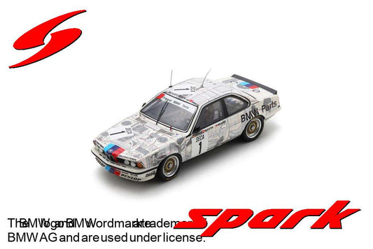 PRECOMMANDE - Spark SB658 1:43 - BMW 635 Csi No.1 24H Spa 1984 D. Quester - H-J. Stuck - J. Weaver Limited (300ex)