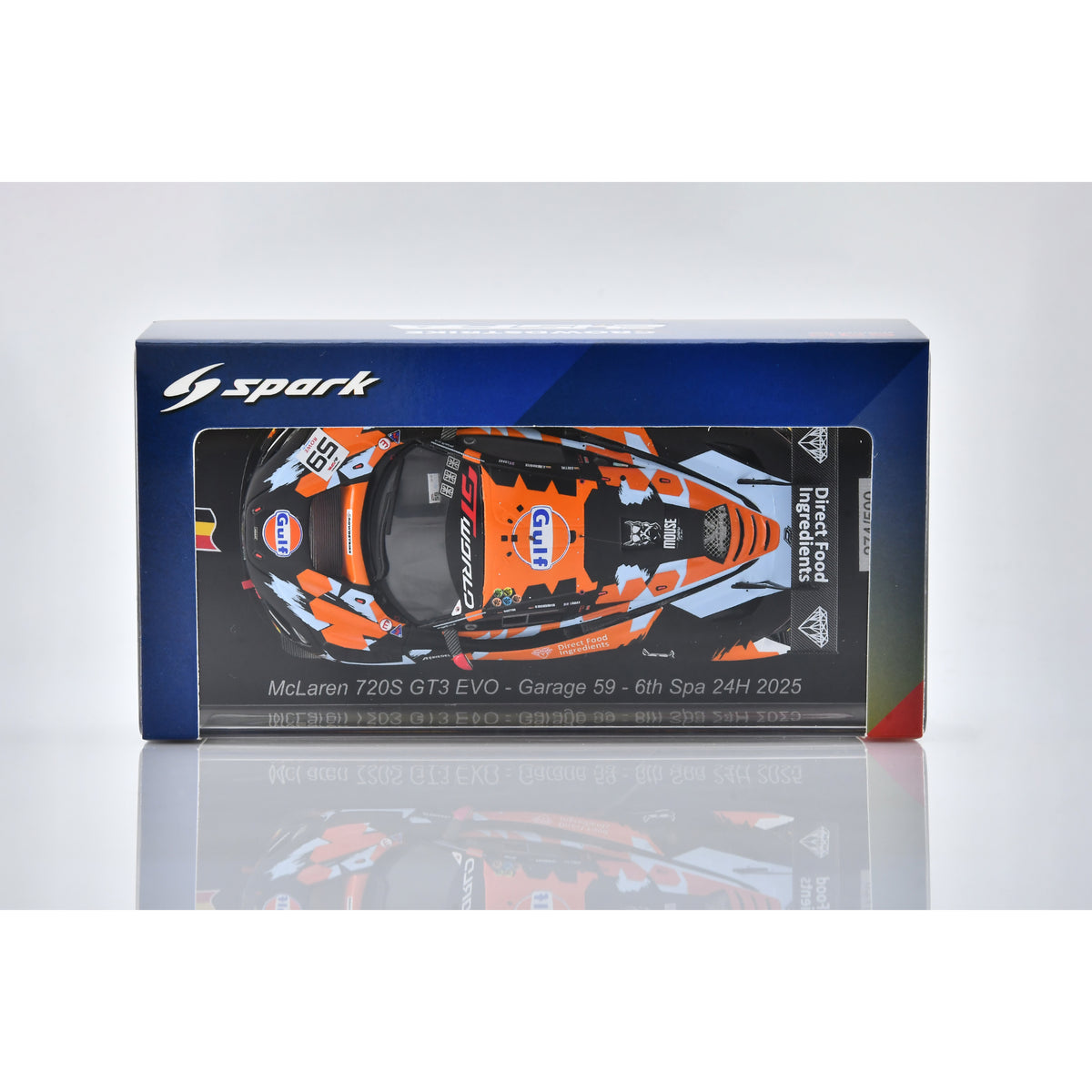 Spark SB852 1:43 - McLaren 720S GT3 EVO No.59 Garage 59 6th 24H Spa 2025 J. Loake - M. Kirchhöfer - B. Goethe Limited (300ex.)