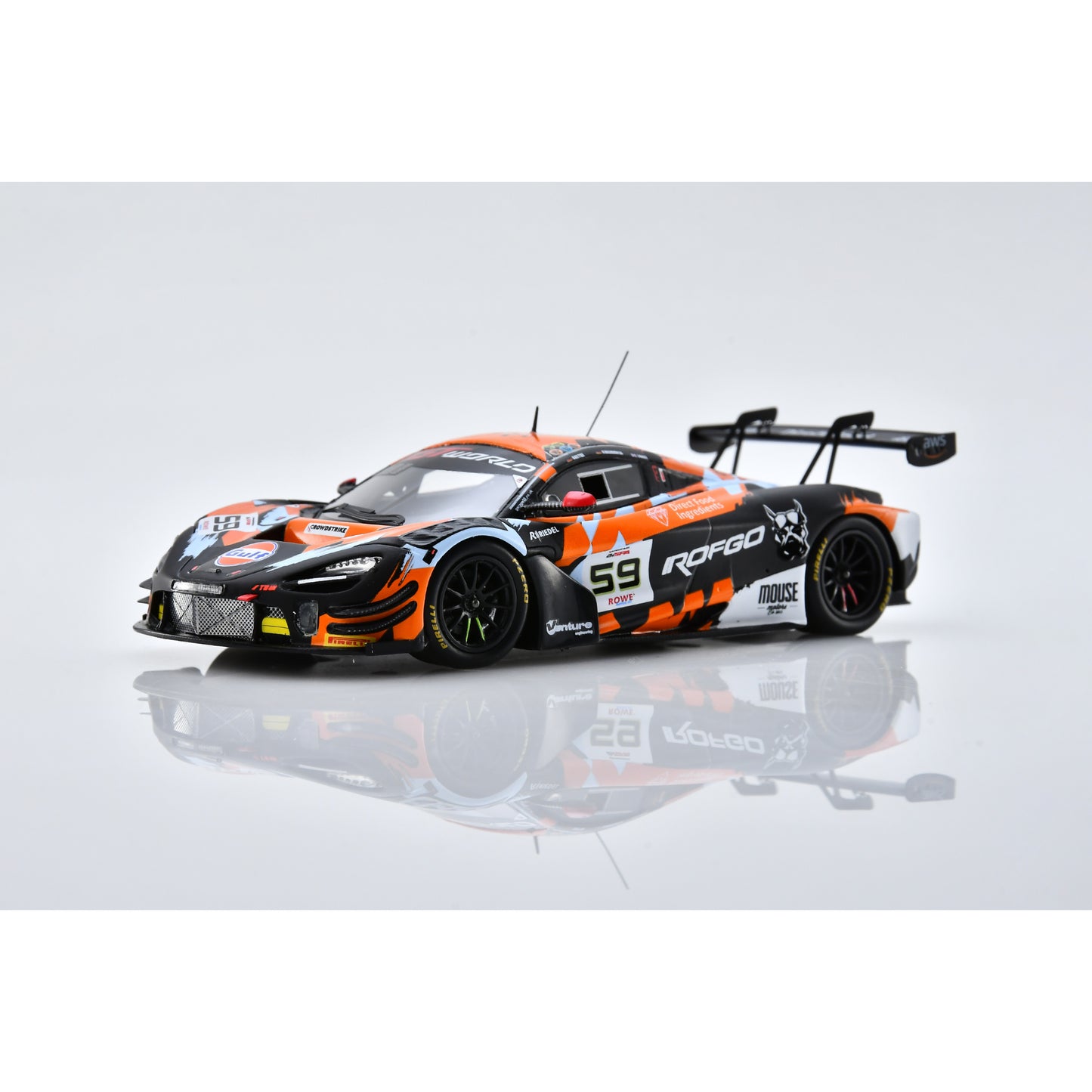 Spark SB852 1:43 - McLaren 720S GT3 EVO No.59 Garage 59 6th 24H Spa 2025 J. Loake - M. Kirchhöfer - B. Goethe Limited (300ex.)
