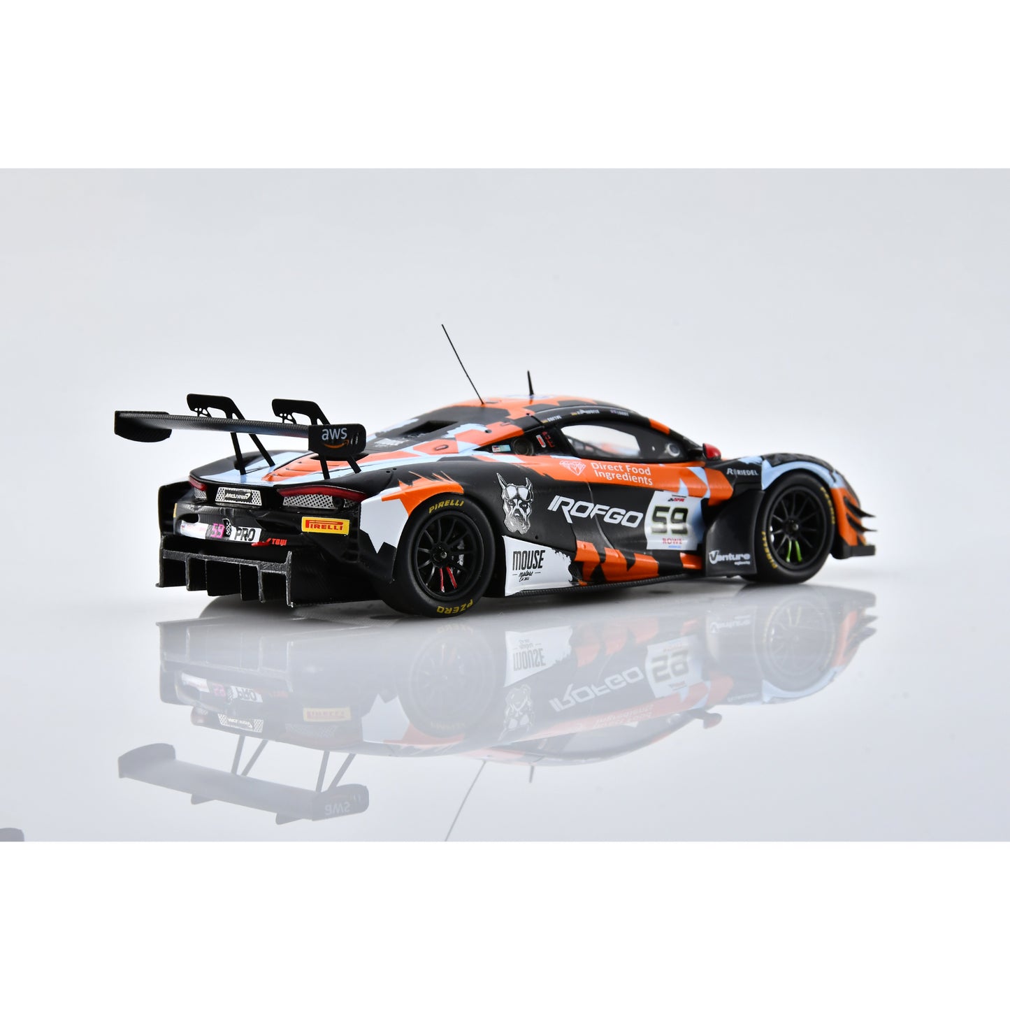 Spark SB852 1:43 - McLaren 720S GT3 EVO No.59 Garage 59 6th 24H Spa 2025 J. Loake - M. Kirchhöfer - B. Goethe Limited (300ex.)