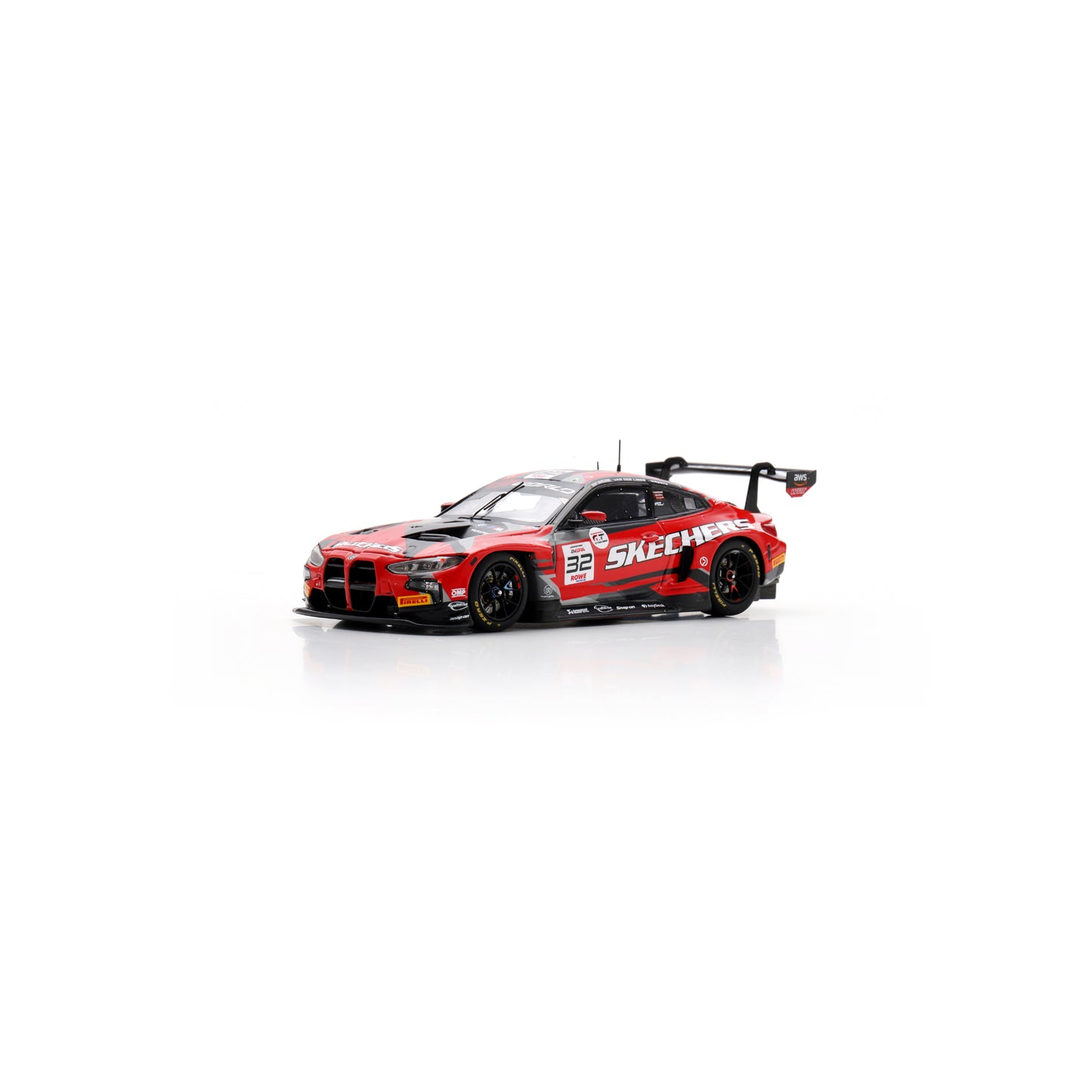 Spark SB853 1:43 - BMW M4 GT3 EVO No.32 Team WRT 7th 24H Spa 2025 U. De Wilde - C. Weerts - K. van der Linde Limited (300ex.)