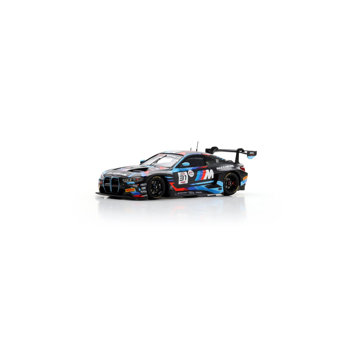 Spark SB854 1:43 - BMW M4 GT3 EVO No.31 Team WRT 8th 24H Spa 2025 D. Vanthoor - S. van der Linde - M. Wittmann Limited (300ex.)