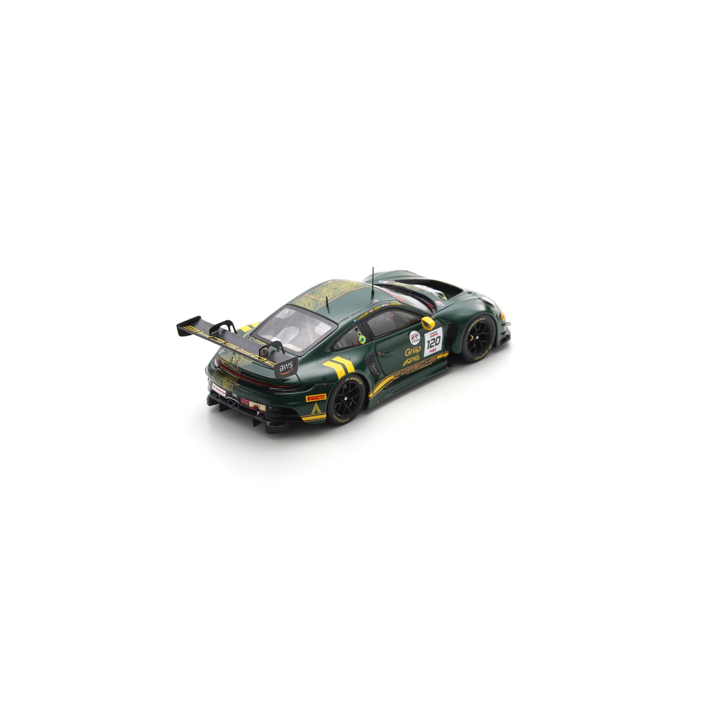 Spark SB859 1:43 - Porsche 911 GT3 R (992) No.120 Wright Motorsport 24H Spa 2025 A. Adelson - T. Sargent - E. Skeer Limited (300 ex.)
