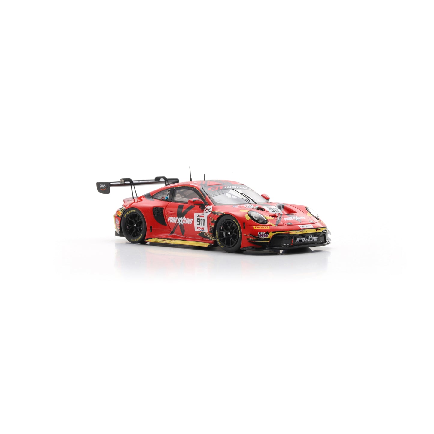 Spark SB870 1:43 - Porsche 911 GT3 R (992) No.911 Pure Rxcing 24H Spa 2025 R. Lietz - A. Malykhin - T. Preining Limited (300ex.)