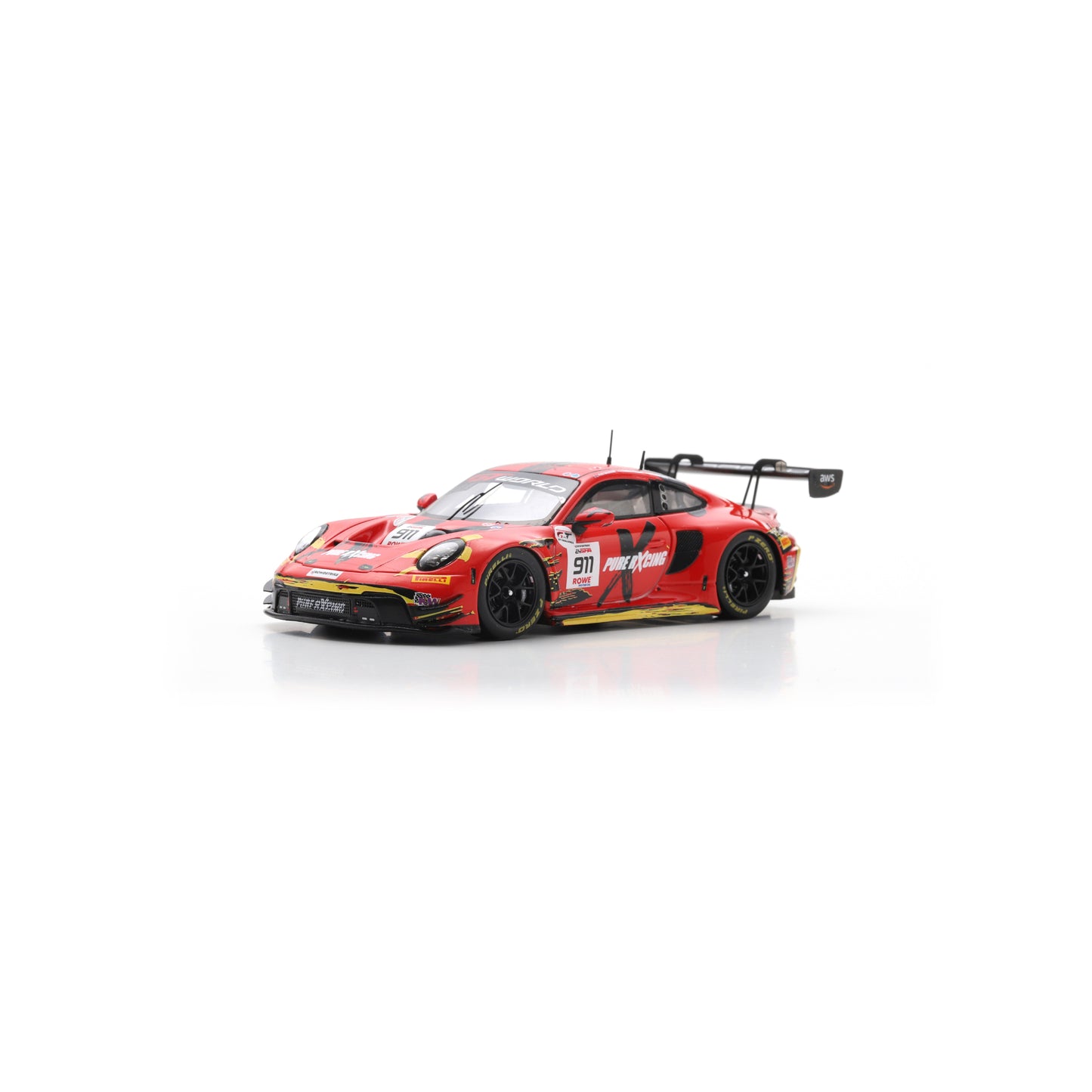 Spark SB870 1:43 - Porsche 911 GT3 R (992) No.911 Pure Rxcing 24H Spa 2025 R. Lietz - A. Malykhin - T. Preining Limited (300ex.)