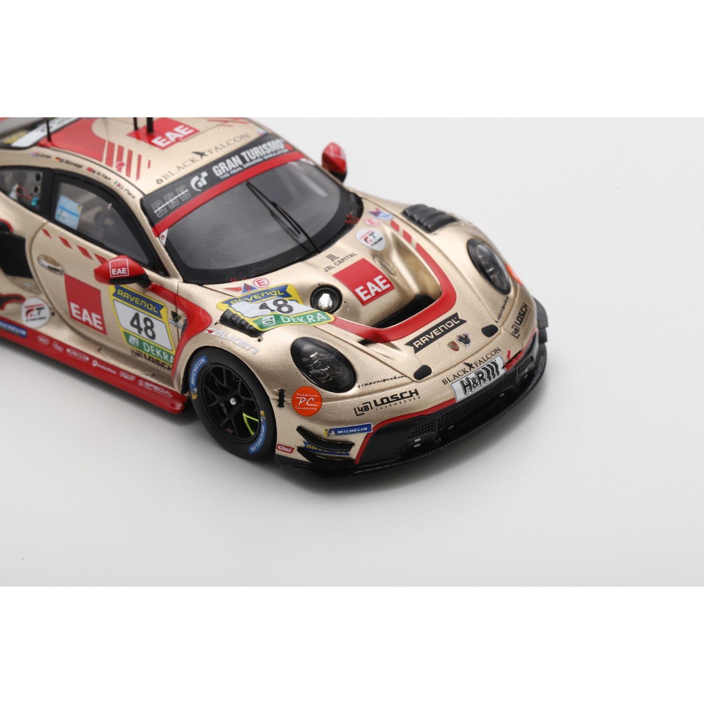 Spark SG1014 1:43 - Porsche 911 GT3 R (992) No.48 BLACK FALCON Team EAE 24H Nürburgring 2025 D. Arrow - B. Bünnagel - MM Kaya - G. Piana Limited (300 ex.)