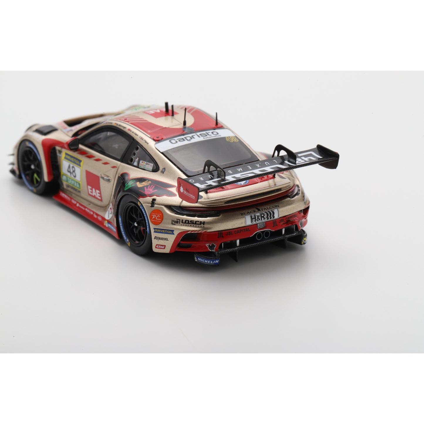 Spark SG1014 1:43 - Porsche 911 GT3 R (992) No.48 BLACK FALCON Team EAE 24H Nürburgring 2025 D. Arrow - B. Bünnagel - MM Kaya - G. Piana Limited (300 ex.)