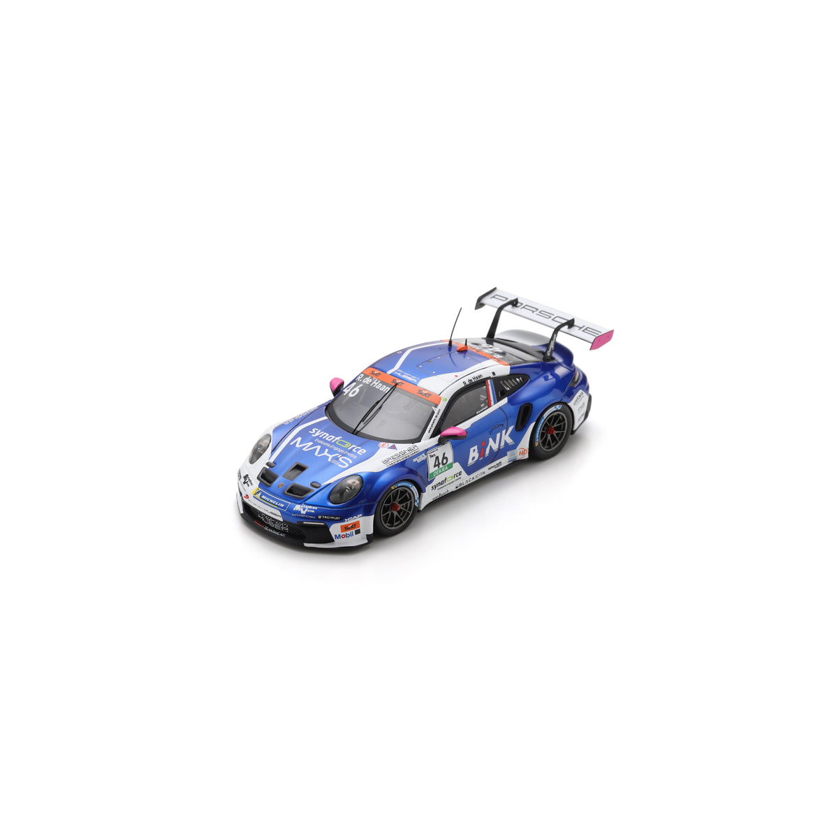 Spark SG464 1:43 - Porsche 911 GT3 Cup No.46 Porsche Carrera Cup Deutschland Champion 2025 Robert de Haan
