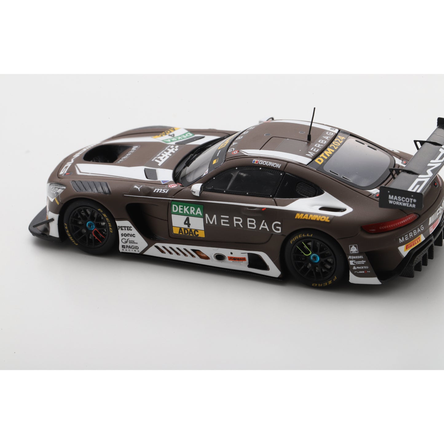 Spark SG974 1:43 - Mercedes-AMG GT3 No.4 HRT DTM 2024 Jules Gounon Limited (300ex.)