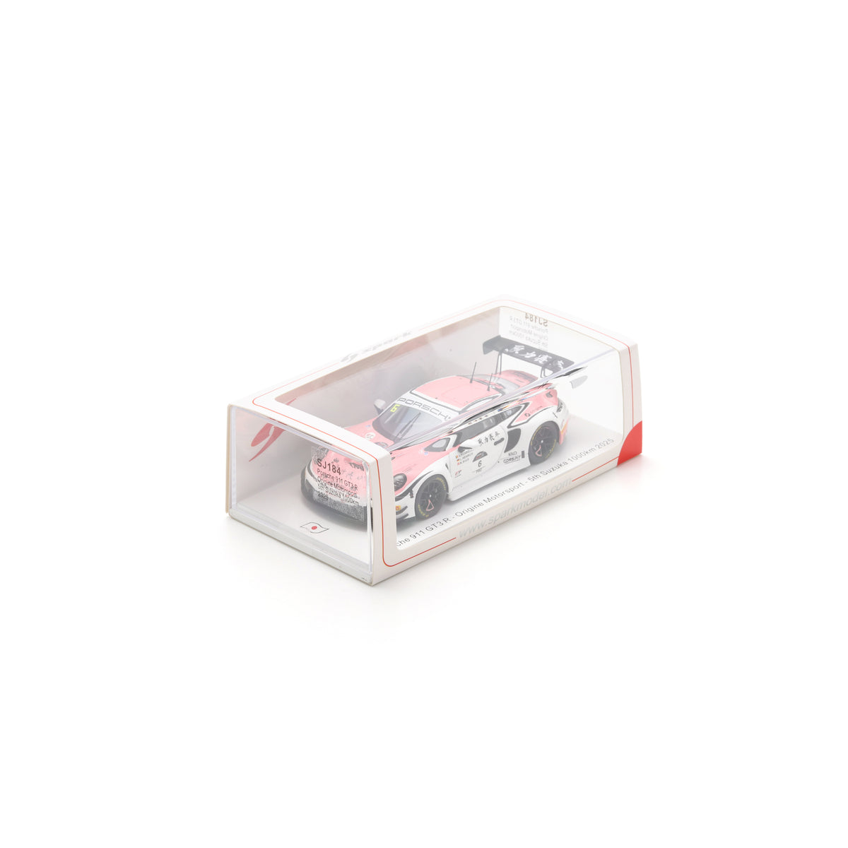 Spark SJ184 1:43 - PORSCHE 911 GT3 R N°6 Origine Motorsport 5th 1000km Suzuka 2025 L. Heinrich - A. Picariello - B. Buus Limited (300ex.)