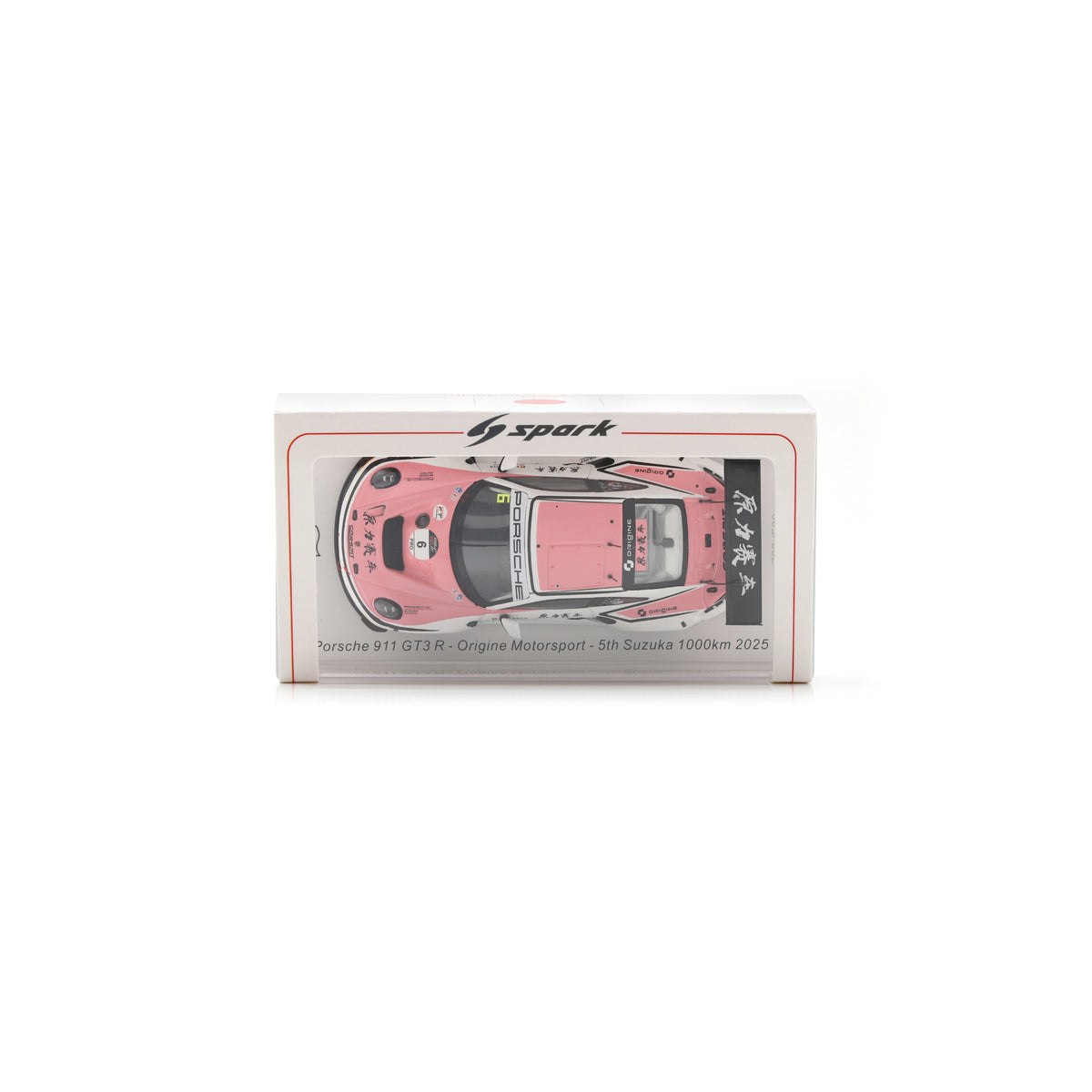 Spark SJ184 1:43 - PORSCHE 911 GT3 R N°6 Origine Motorsport 5th 1000km Suzuka 2025 L. Heinrich - A. Picariello - B. Buus Limited (300ex.)