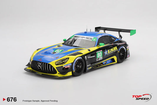 PRE-ORDER - Top Speed TS0676 1:18 - MERCEDES-AMG GT3 EVO N°80 Lone Star Racing IMSA 24H Daytona 2025 R. Aron - E. Filgueiras - S. Andrews - D. Knox