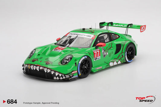 PRE-ORDER - Top Speed TS0684 1:18 - PORSCHE 911 GT3 R (992) N°77 AO Racing 2025 Class Winner IMSA 12H Sebring 2025 L. Heinrich - K. Bachler - A. Picariello