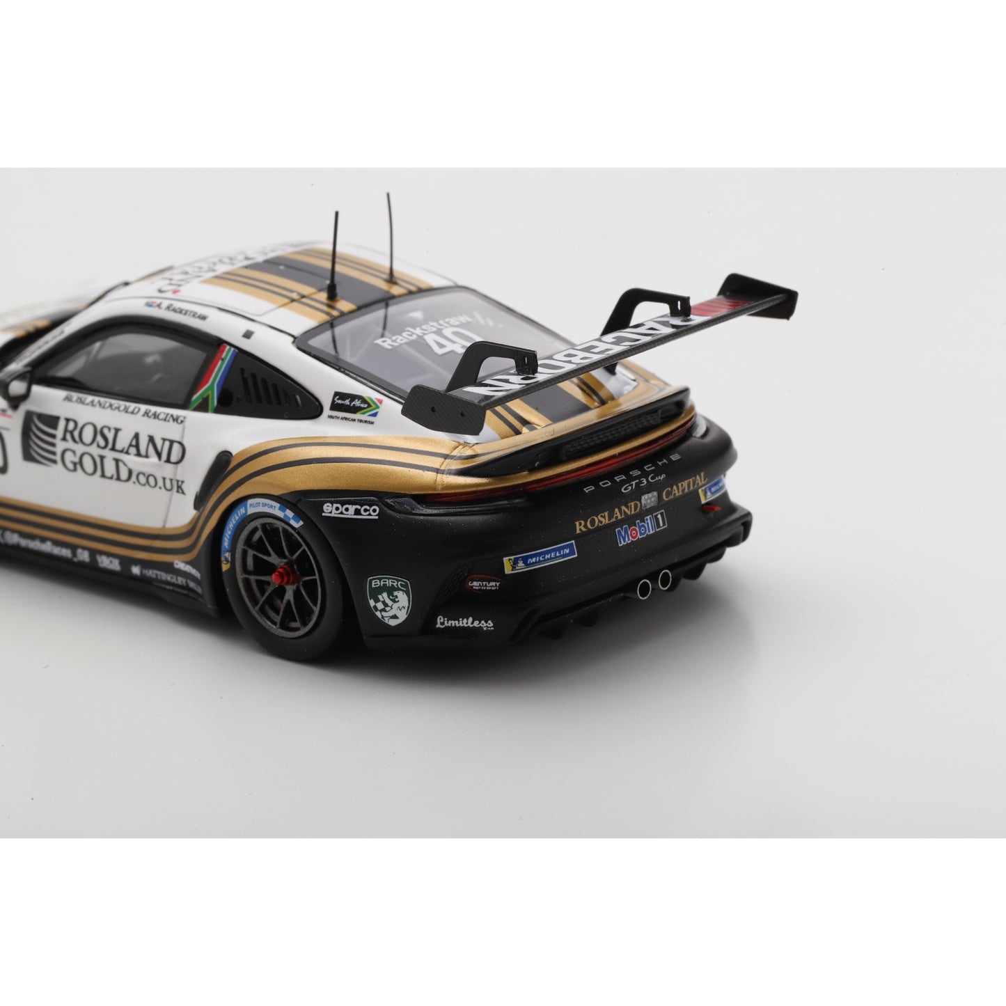 Spark UK040 1:43 - Porsche 911 GT3 Cup No.40 Porsche Carrera Cup Great Britain Champion 2025 Andrew Rackstraw