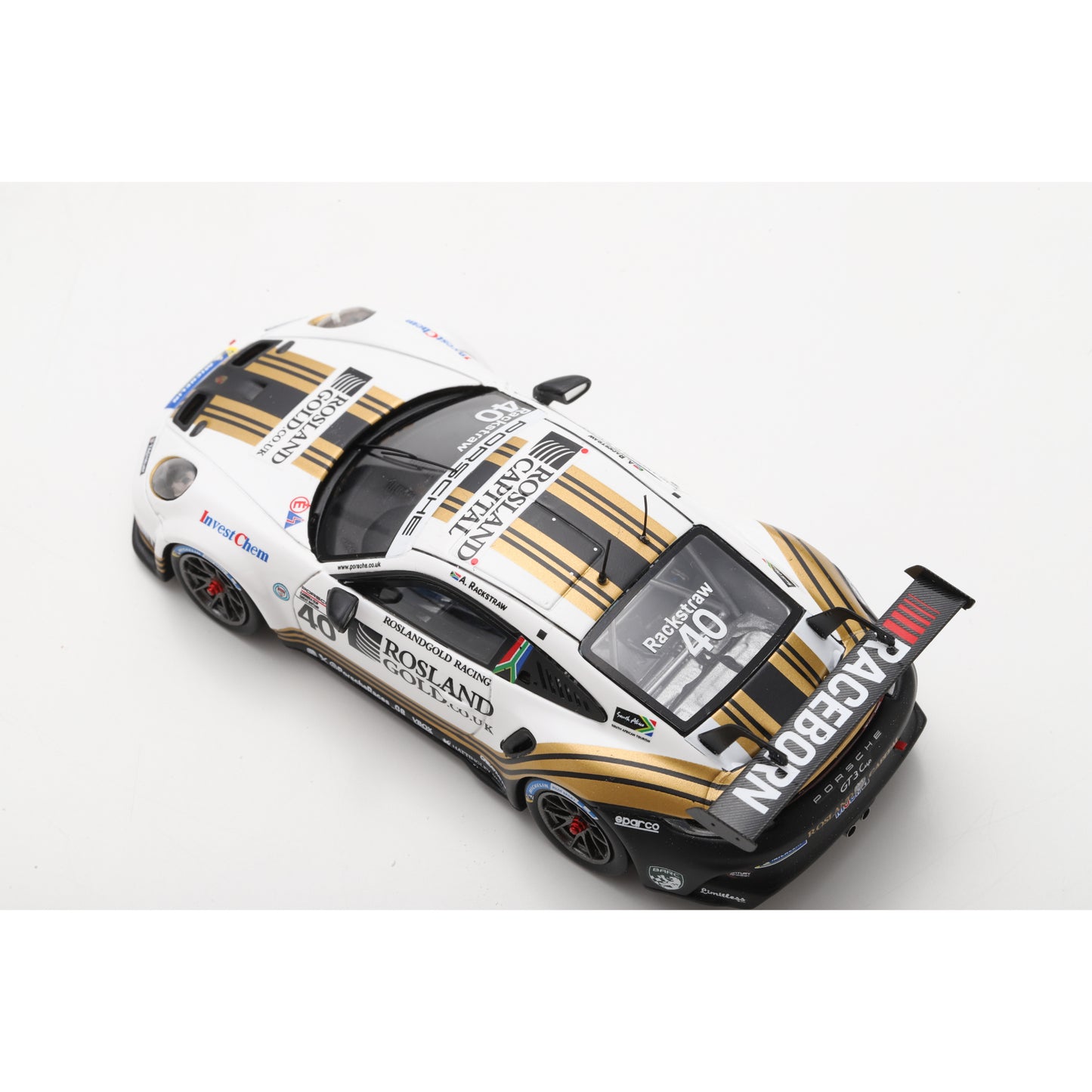 Spark UK040 1:43 - Porsche 911 GT3 Cup No.40 Porsche Carrera Cup Great Britain Champion 2025 Andrew Rackstraw